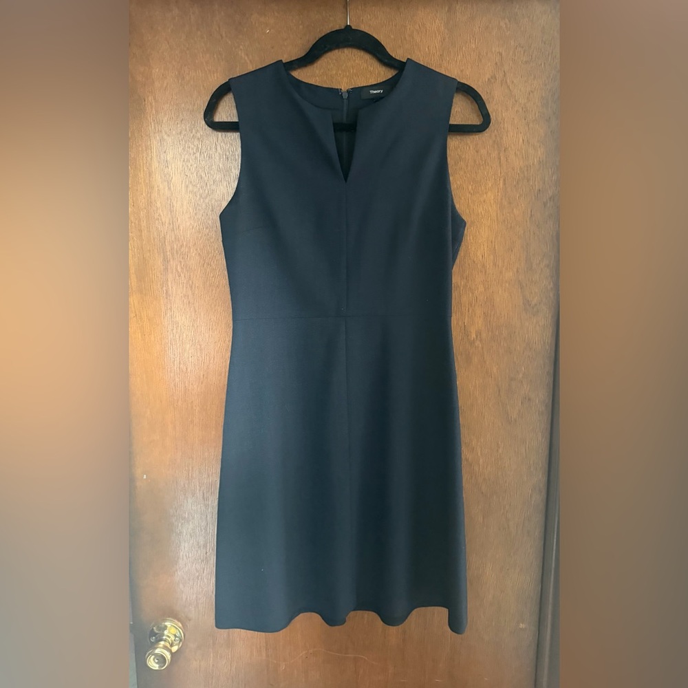 Theory Classic Navy Wool Dress